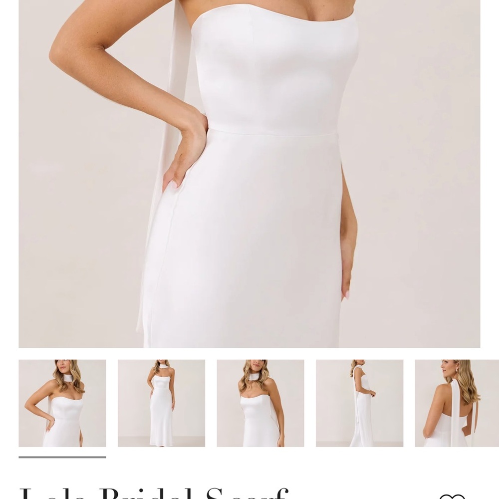 Bridal Satin Gown with Neck Scarf